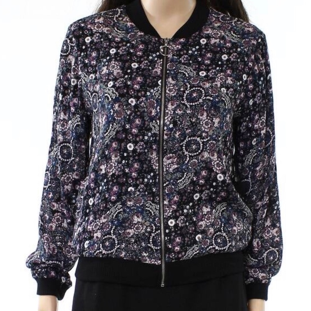 Chloe and Katie women’s small floral bomber jacket